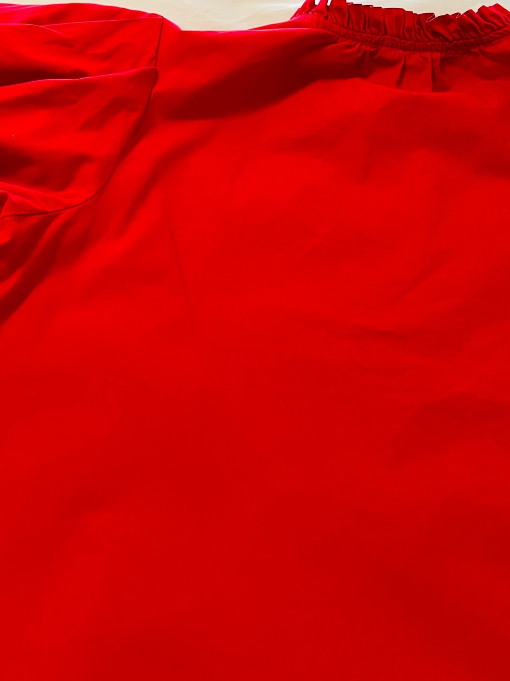 Pinch Red Ruffle Neck Puff Sleeve Blouse - Picture 7 of 9